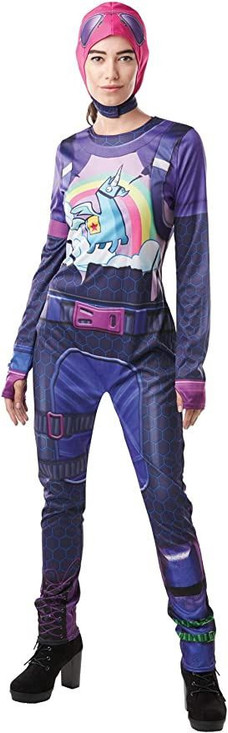 Rubie's Official Fortnite Brite Bomber Costume, Teen / Ladies Gaming Skin