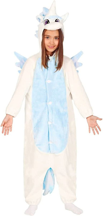 Kids Unicorn Blue Jumpsuit Girls Fancy Dress Costume