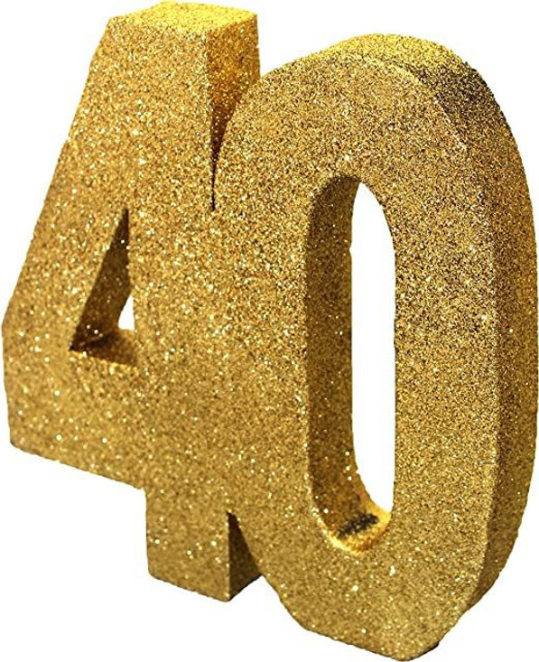 40th BirthdayTable Decoration Gold