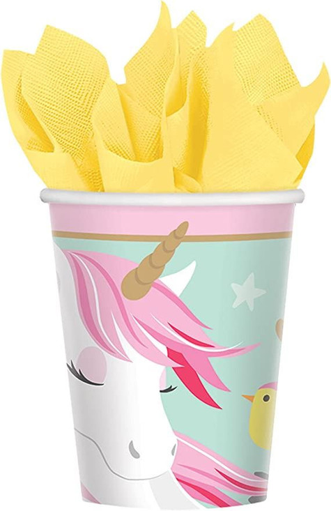 Magical Unicorn Birthday Party Paper Cups - 8 Pack