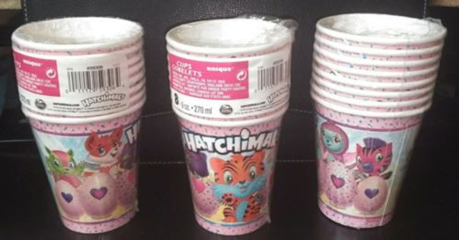 Hatchimals 8 party cups