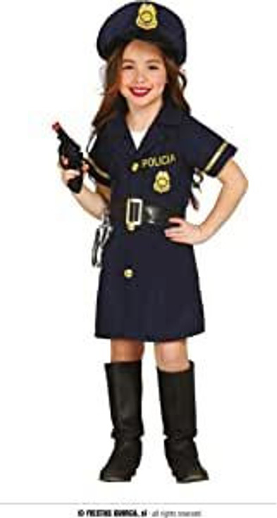 Police Fancy Dress Costume Child Girl