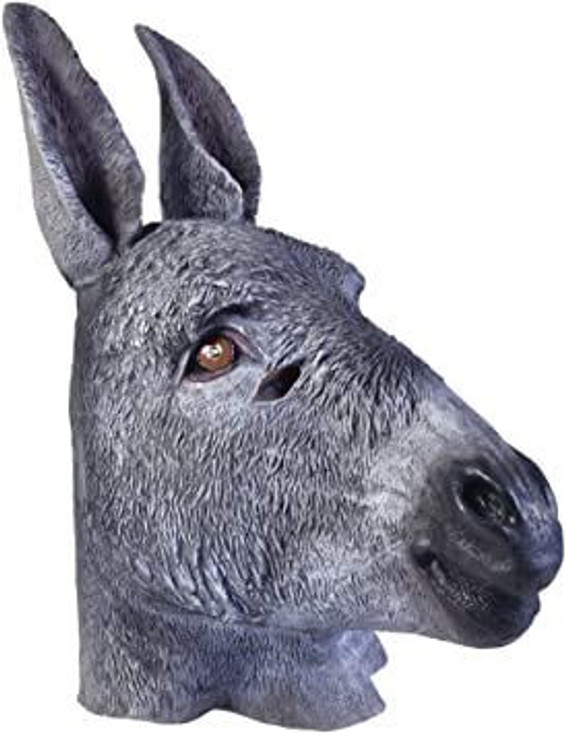 Adults Overhead Donkey Mask One Size