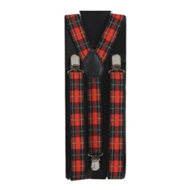 Adults Tartan Suspenders