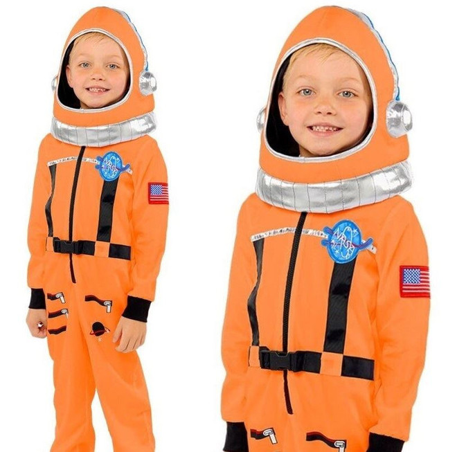 Kids Orange Spacesuit Costume