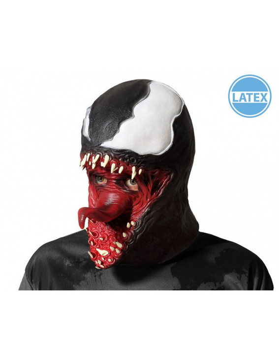 LATEX MASK VENOM SYMBIOTE BLACK AND WHITE