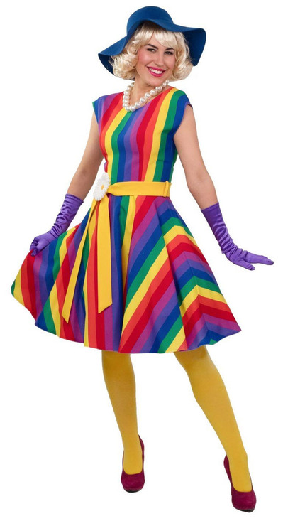 Women's costume dress rainbow