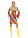 Rainbow Hippie Costume, Multi-Coloured