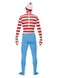 Where's Wally? Second Skin Costume, Red & White