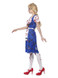 Zombie Bavarian Female Costume, Blue