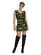 Fever Combat Girl Costume, Camouflage Green