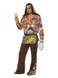 Psychedelic Hippie Man Costume, Multi-Coloured