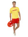 Baywatch Men's Beach Costume, Yellow