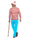 Where's Wally? Costume, Red & White, Adult