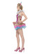 Neon Harlequin Clown Costume, Pink