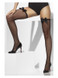 Fishnet Hold-Ups, Black with Bows