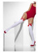 Opaque Hold-Ups, White with Red Bows
