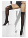 Sheer Hold-Ups, Black with Vertical Stripes