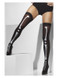 Opaque Hold-Ups, Black with Skeleton Print