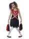 Zombie Cheerleader Costume, Red & Black