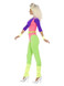 80s Work Out Costume, with Jumpsuit, Neon
