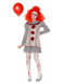 Vintage Clown Lady Costume, Grey & Red