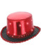 LED Light Up Metallic Top Hat, Red