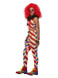 Creepy Clown Costume, Red & Blue