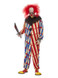 Creepy Clown Costume, Red & Blue, All-in-one