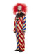 Creepy Clown Costume, Red & Blue, Child
