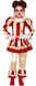 Girls Red/Yellow Horror Clown Fancy Dress Costume
