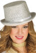 Adult Glittery Silver Top Hat