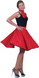 Ladies 1950s Red Skirt Fancy Dress Costume