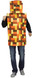 Mens Orange Pixel Robot Fancy Dress Costume