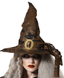 Ladies Brown Witch Fancy Dress Hat