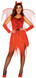 Ladies Red Velvet Devil Fancy Dress Costume