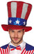 Adults Glittery American Oversized Top Hat