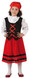 Girls Red Innkeeper Fancy Dress Costume