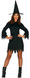 Ladies Black Witch Fancy Dress Costume