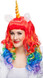 Ladies Deluxe Rainbow Unicorn Fancy Dress Wig
