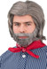 Mens Grey Wig & Beard Fancy Dress Kit