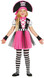 Girls Pink Skull Pirate Fancy Dress Costume