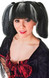 Ladies Black & White Pigtail Fancy Dress Wig