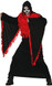 Mens Black/Red Grim Reaper Fancy Dress Costume