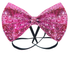 Pink Glitter Bow Tie