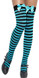 Ladies Blue/Black Striped Stockings