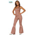Womens 70s Flared Jumpsuit