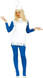 Blue Pom Pom Elf Costume for Women