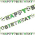 2 m Happy Birthday Party Chain * Football Stadium * as Decoration for World Cup/Euro's Party or Children's Birthday // EM Party Theme Party Birthday Soccer Letter Banner