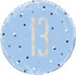 Blue Prismatic 13th Birthday Round Foil Balloon, 18" 1 Pc, Age 13